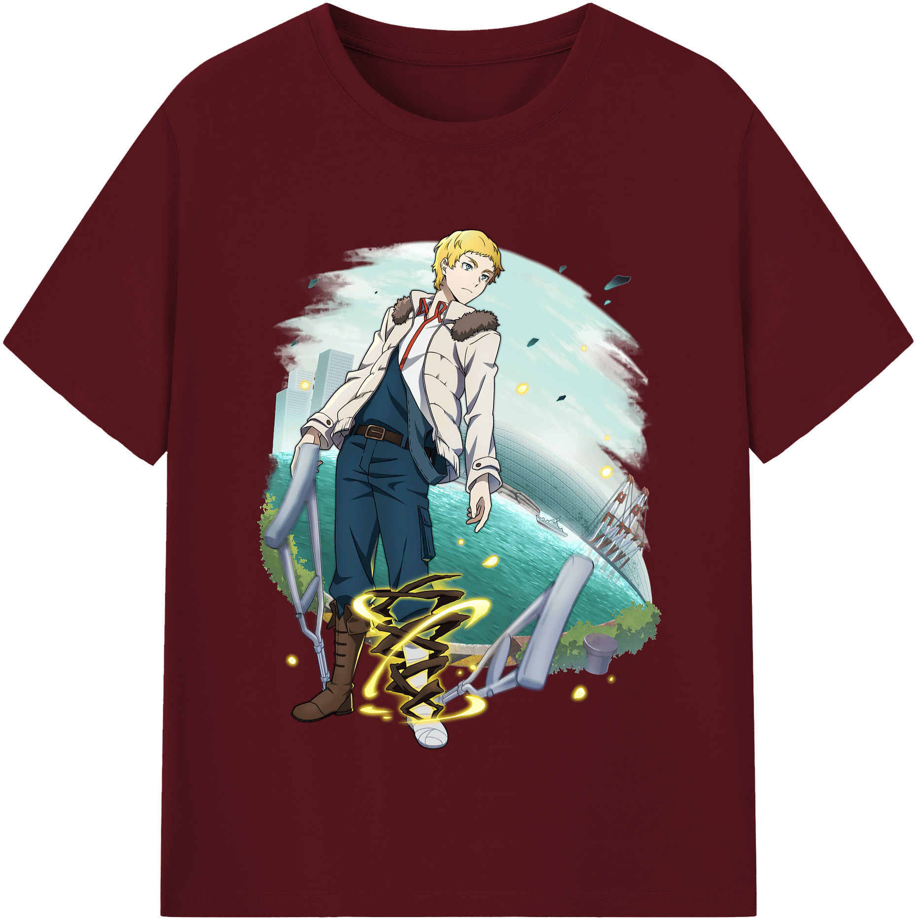 （画像用） 文豪ストレイドッグス Bungo Stray Dogs 綿100％半袖Tシャツ（フロントプリント）